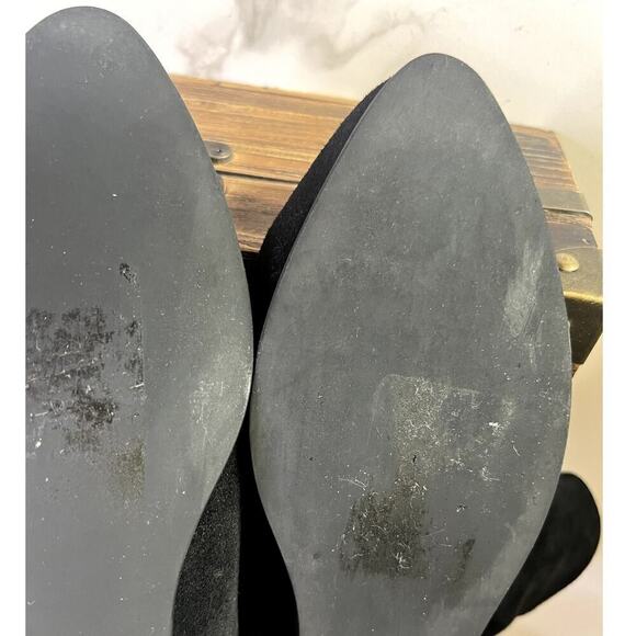 Silent D WINGLET Suede Flat Boots in Black - Picture 8 of 12